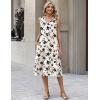 Zeagoo Summer Dresses for Women 2026 Sleeveless V Neck Casual Midi Tank Dress Beach Vacation Sundresses with Pockets(Sf239)