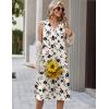 Zeagoo Summer Dresses for Women 2026 Sleeveless V Neck Casual Midi Tank Dress Beach Vacation Sundresses with Pockets(Sf239)
