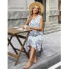 Zeagoo Summer Dresses for Women 2026 Sleeveless V Neck Casual Midi Tank Dress Beach Vacation Sundresses with Pockets(Sp125)
