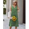 Zeagoo Summer Dresses for Women 2026 Sleeveless V Neck Casual Midi Tank Dress Beach Vacation Sundresses with Pockets(Xh527)