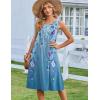 Zeagoo Summer Dresses for Women Flowy Aline Casual Midi Tank Dress Beach Boho Vacation Sundresses Shift Dress with Pockets(01 Blue Floral)