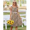 Zeagoo Summer Dresses for Women Flowy Aline Casual Midi Tank Dress Beach Boho Vacation Sundresses Shift Dress with Pockets(Beige)