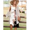 Zeagoo Summer Dresses for Women Flowy Aline Casual Midi Tank Dress Beach Boho Vacation Sundresses Shift Dress with Pockets(Black White Floral)