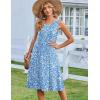 Zeagoo Summer Dresses for Women Flowy Aline Casual Midi Tank Dress Beach Boho Vacation Sundresses Shift Dress with Pockets(Blue)