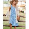 Zeagoo Summer Dresses for Women Flowy Aline Casual Midi Tank Dress Beach Boho Vacation Sundresses Shift Dress with Pockets(Blue)