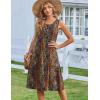 Zeagoo Summer Dresses for Women Flowy Aline Casual Midi Tank Dress Beach Boho Vacation Sundresses Shift Dress with Pockets(Brown)