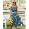 Zeagoo Summer Dresses for Women Flowy Aline Casual Midi Tank Dress Beach Boho Vacation Sundresses Shift Dress with Pockets(Colorful)