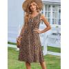 Zeagoo Summer Dresses for Women Flowy Aline Casual Midi Tank Dress Beach Boho Vacation Sundresses Shift Dress with Pockets(Leopard Print)