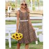 Zeagoo Summer Dresses for Women Flowy Aline Casual Midi Tank Dress Beach Boho Vacation Sundresses Shift Dress with Pockets(Leopard Print)