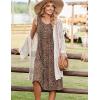 Zeagoo Summer Dresses for Women Flowy Aline Casual Midi Tank Dress Beach Boho Vacation Sundresses Shift Dress with Pockets(Leopard Print)