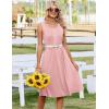 Zeagoo Summer Dresses for Women Flowy Aline Casual Midi Tank Dress Beach Boho Vacation Sundresses Shift Dress with Pockets(Pink Dot)