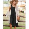 Zeagoo Summer Dresses for Women Flowy Aline Casual Midi Tank Dress Beach Boho Vacation Sundresses Shift Dress with Pockets(Solid Black)