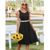 Zeagoo Summer Dresses for Women Flowy Aline Casual Midi Tank Dress Beach Boho Vacation Sundresses Shift Dress with Pockets(Solid Black)