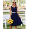 Zeagoo Summer Dresses for Women Flowy Aline Casual Midi Tank Dress Beach Boho Vacation Sundresses Shift Dress with Pockets(Solid Navy)