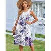 Zeagoo Summer Dresses for Women Flowy Aline Casual Midi Tank Dress Beach Boho Vacation Sundresses Shift Dress with Pockets(White Purple)