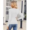 Zeagoo Women 2 Pack Long Sleeve Shirts V Neck T Shirts Casual Thermal Tops Slim Fit Basic Tight Tees Going Out Top(01-white+black)