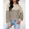 Zeagoo Women Crewneck Sweatshirts Pullover Tops Long Sleeve Shirt Loose Fit Sweaters Casual Fall Outfits Clothes 2025(Beige)