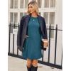 Zeagoo Women Fall Winter Dress Knitted Pullover Dresses(Blue Green)