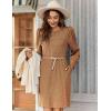 Zeagoo Women Fall Winter Dress Knitted Pullover Dresses(Burnt Orange)