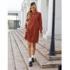 Zeagoo Women Fall Winter Dress Knitted Pullover Dresses(Caramel)