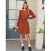 Zeagoo Women Fall Winter Dress Knitted Pullover Dresses(Caramel)