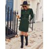 Zeagoo Women Fall Winter Dress Knitted Pullover Dresses(Deep Green)