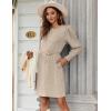 Zeagoo Women Fall Winter Dress Knitted Pullover Dresses(Khaki)