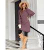 Zeagoo Women Fall Winter Dress Knitted Pullover Dresses(Mauve)