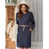 Zeagoo Women Fall Winter Dress Knitted Pullover Dresses(Navy Blue)