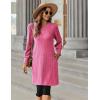 Zeagoo Women Fall Winter Dress Knitted Pullover Dresses(Rose Pink)