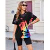 Zeagoo Women Oversized T-Shirt Summer Casual Loose Fit Short Sleeve Basic Tops Tee Shirt Rainbow