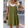 Zeagoo Women Summer Dresses Casual Beach Vacation Dress Spaghetti Strap Sundress Sleeveless Mini Short Dress with Pockets(Army Green)