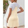 Zeagoo Women Summer Dresses Casual Beach Vacation Dress Spaghetti Strap Sundress Sleeveless Mini Short Dress with Pockets(Beige)