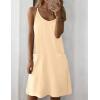 Zeagoo Women Summer Dresses Casual Beach Vacation Dress Spaghetti Strap Sundress Sleeveless Mini Short Dress with Pockets(Beige)