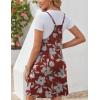 Zeagoo Women Summer Dresses Casual Beach Vacation Dress Spaghetti Strap Sundress Sleeveless Mini Short Dress with Pockets(Burgundy Floral)