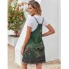 Zeagoo Women Summer Dresses Casual Beach Vacation Dress Spaghetti Strap Sundress Sleeveless Mini Short Dress with Pockets(Green-print)