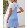 Zeagoo Women Summer Dresses Casual Beach Vacation Dress Spaghetti Strap Sundress Sleeveless Mini Short Dress with Pockets(Light Blue)