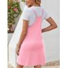 Zeagoo Women Summer Dresses Casual Beach Vacation Dress Spaghetti Strap Sundress Sleeveless Mini Short Dress with Pockets(Pink)