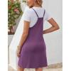 Zeagoo Women Summer Dresses Casual Beach Vacation Dress Spaghetti Strap Sundress Sleeveless Mini Short Dress with Pockets(Purple)