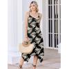 Zeagoo Women Summer Midi Dresses 2026 Hawaiian Bohemian Beach Cover Up Sundress Spaghetti Strap Casual Dress with Pockets(Apricot Brown)