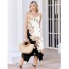 Zeagoo Women Summer Midi Dresses 2026 Hawaiian Bohemian Beach Cover Up Sundress Spaghetti Strap Casual Dress with Pockets(Champagne Pink)