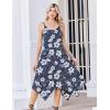 Zeagoo Women Summer Midi Dresses 2026 Hawaiian Bohemian Beach Cover Up Sundress Spaghetti Strap Casual Dress with Pockets(Hawaiian Navy Blue)