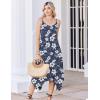 Zeagoo Women Summer Midi Dresses 2026 Hawaiian Bohemian Beach Cover Up Sundress Spaghetti Strap Casual Dress with Pockets(Hawaiian Navy Blue)