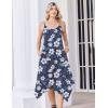 Zeagoo Women Summer Midi Dresses 2026 Hawaiian Bohemian Beach Cover Up Sundress Spaghetti Strap Casual Dress with Pockets(Hawaiian Navy Blue)