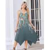 Zeagoo Women Summer Midi Dresses 2026 Hawaiian Bohemian Beach Cover Up Sundress Spaghetti Strap Casual Dress with Pockets(Watercolor)