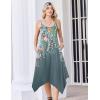 Zeagoo Women Summer Midi Dresses 2026 Hawaiian Bohemian Beach Cover Up Sundress Spaghetti Strap Casual Dress with Pockets(Watercolor)