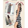 Zeagoo Womens Bodycon Midi Dresses Summer Casual Sleeveless Dress Women Knit Side Slit Striped 2025 Long Tank Dress(Black-white)