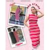 Zeagoo Womens Bodycon Midi Dresses Summer Casual Sleeveless Dress Women Knit Side Slit Striped 2025 Long Tank Dress(Red-white)