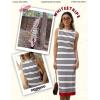 Zeagoo Womens Bodycon Midi Dresses Summer Casual Sleeveless Dress Women Knit Side Slit Striped 2025 Long Tank Dress(White-black)