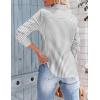 Zeagoo Womens Button Down Shirts Long Sleeve V Neck Tops Wrinkle Free Collared Work Office Solid Blouses Corset Tops(Wide Grey Stripe)